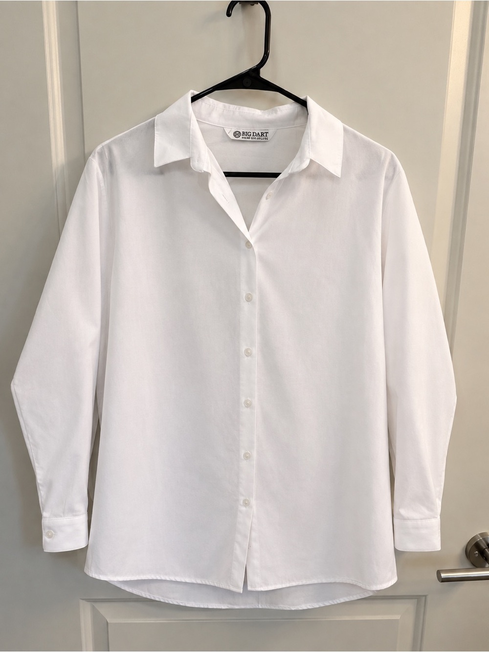 Amazon Women's White Button-Down Classic Collar Shirt